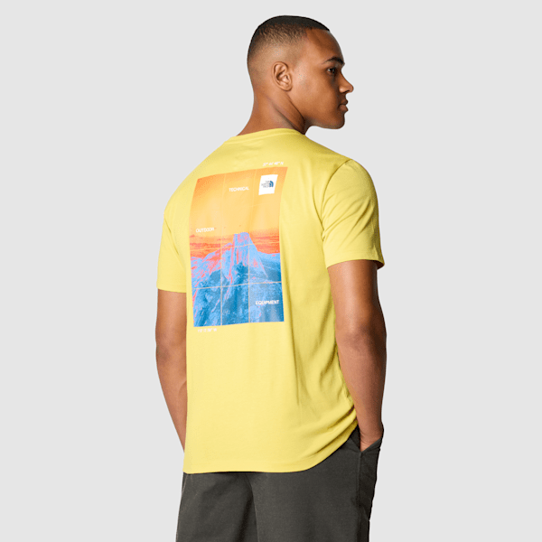 The North Face Foundation Heat Graphic T-shirt Für Herren Yellow Silt Größe S male