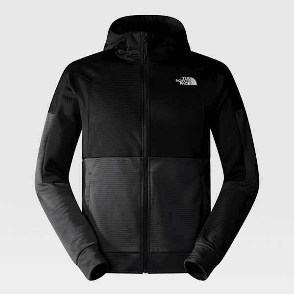 The North Face Fleece Kapuzenpulli Mit Durchgehendem Rv Für Herren Asphalt Grey-tnf Black Größe S male