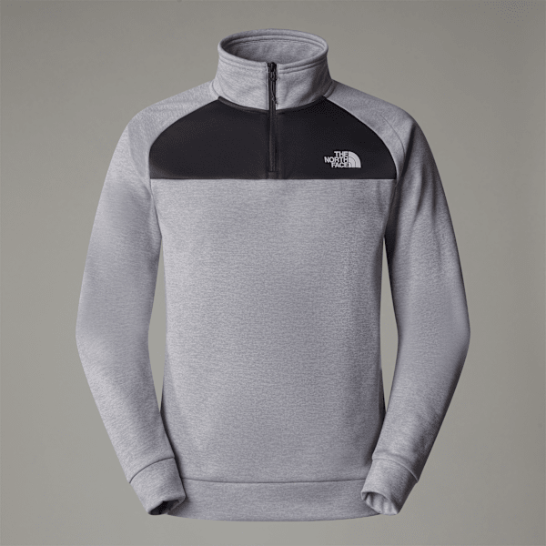 The North Face Reaxion Fleece Mit 1/4-langem Rv Für Herren Tnf Light Grey Heather-asphalt Grey-npf Größe XXL male