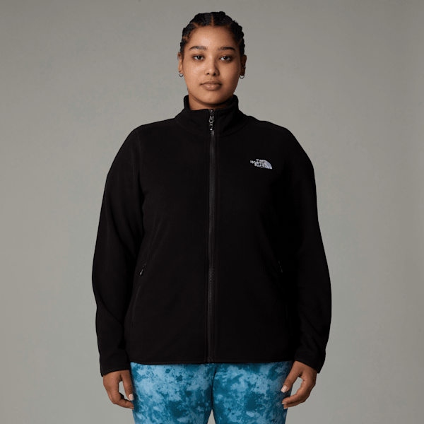 The North Face 100 Glacier Fleece Mit Durchgehendem Rv In Übergröße Für Damen Tnf Black-npf Größe 1X female