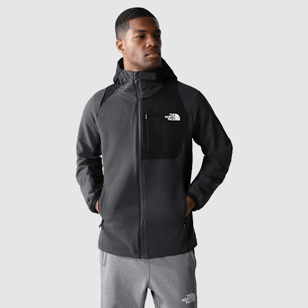 The North Face Athletic Outdoor Softshelljacke Mit Kapuze Für Herren Asphalt Grey-tnf Black-tnf Black Größe M male