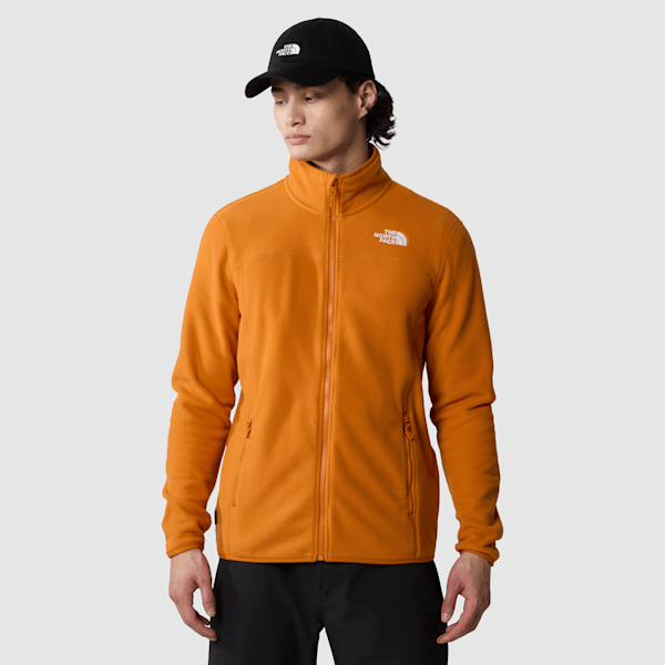 The North Face 100 Glacier Fleece Mit Durchgehendem Rv Für Herren Desert Rust Größe S male