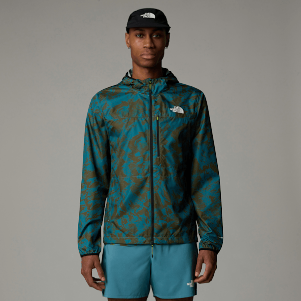 The North Face Higher Run Windjacke Für Herren Algae Blue Mountain Traverse Print Größe S male