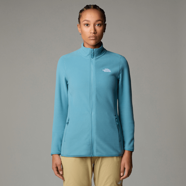 The North Face 100 Glacier Fleece Mit Durchgehendem Rv Für Damen Algae Blue Größe L female