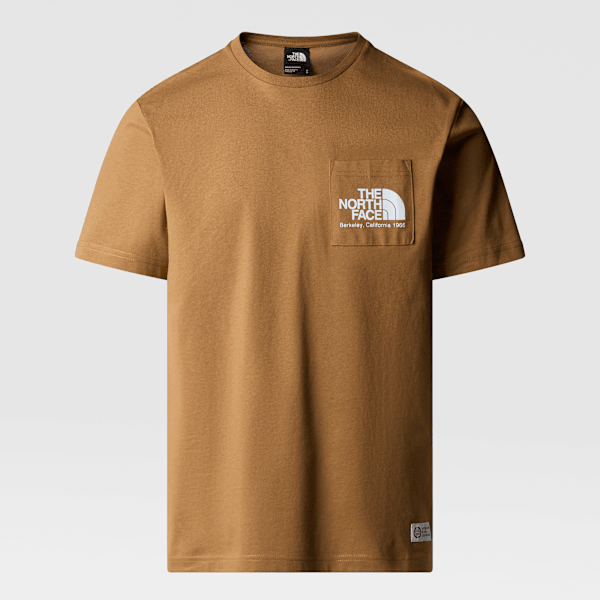 The North Face Berkeley California Pocket T-shirt Für Herren Utility Brown Größe L male