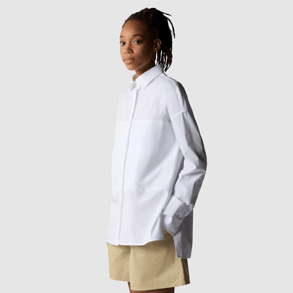 The North Face High Low Shirt Für Damen Tnf White Größe M female