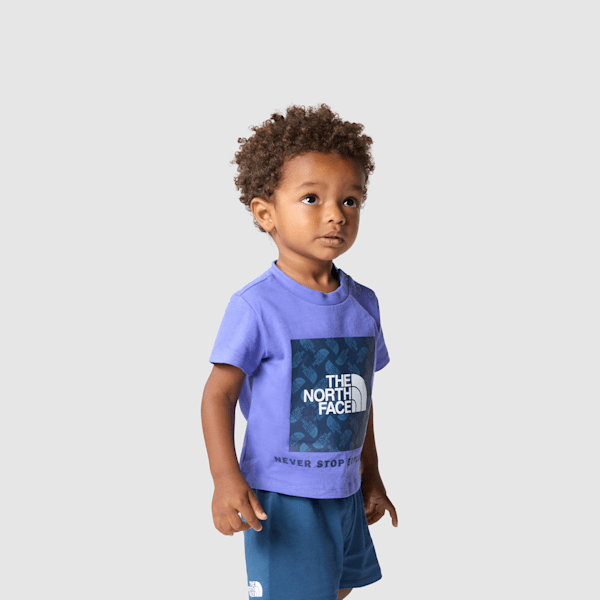 The North Face Box Infill T-shirt Mit Aufdruck Für Babys Dopamine Blue Größe 18-24 Monate unisex