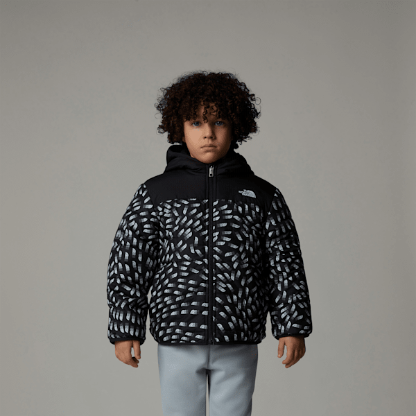 The North Face Shasta Wendejacke Mit Durchgehendem Rv Und Kapuze Für Kinder Tnf Black Vector Field Print Größe 7 jahre u...