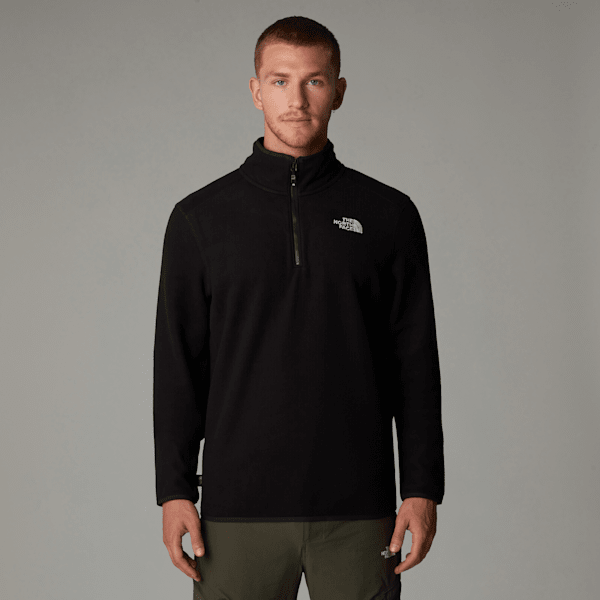 The North Face 100 Glacier Fleece Mit 1/4-langem Rv Für Herren Tnf Black-npf Größe M male