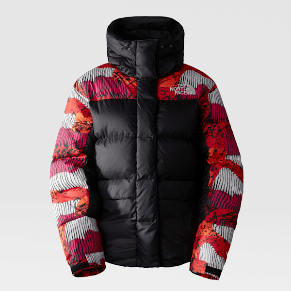 The North Face Himalayan Daunenparka Für Damen Fiery Red Abstract Yosemite Print-tnf Black Größe XS female