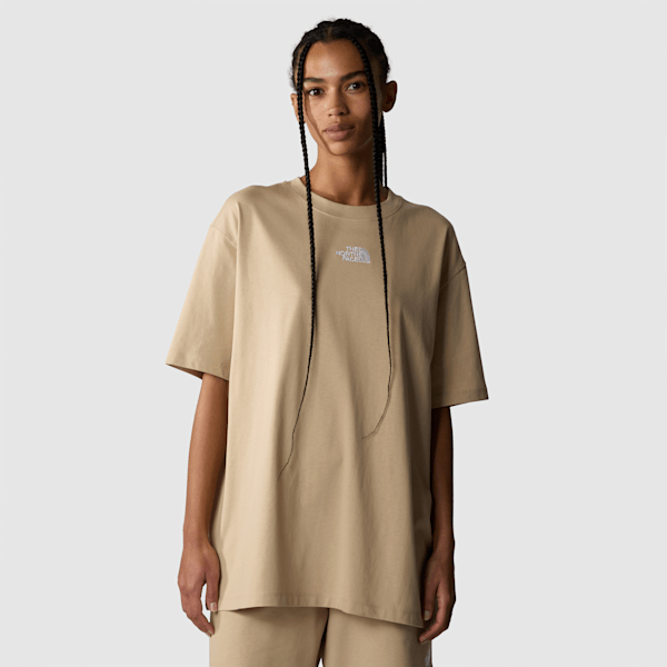 The North Face Light T-shirt In Oversize Für Damen Granite Sand Größe M female