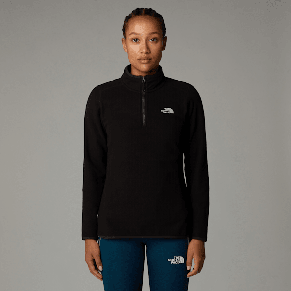 The North Face 100 Glacier Fleece Mit 1/4-langem Rv Für Damen Tnf Black-npf Größe M female