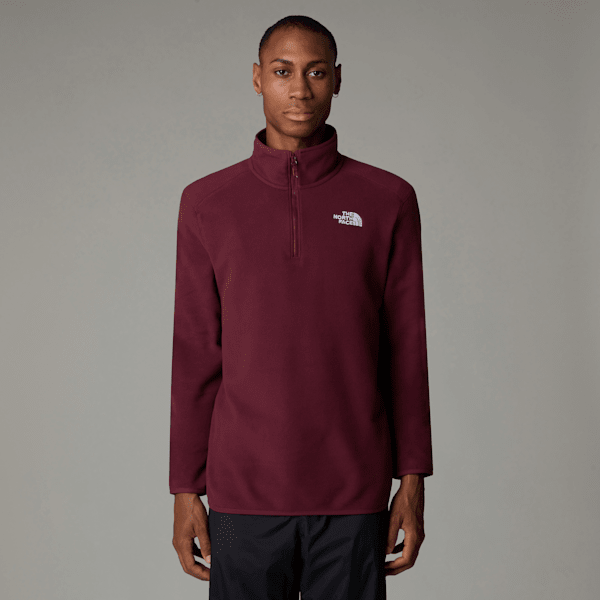 The North Face 100 Glacier Fleece Mit 1/4-langem Rv Für Herren Alpine Plum Größe XS male