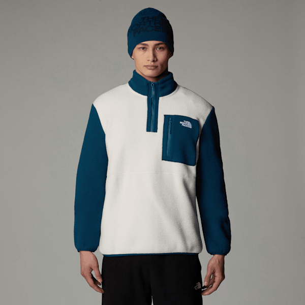 The North Face Yumiori Fleecejacke Mit 1/4-langem Rv Für Herren White Dune-midnight Petrol-mallard Blue Größe XXL male