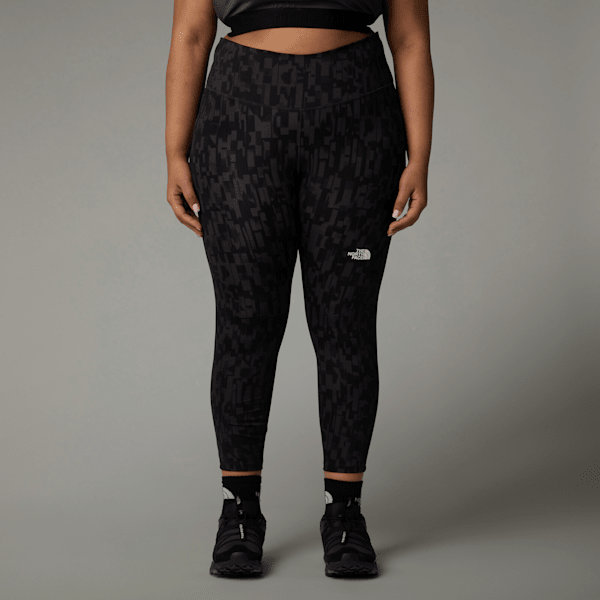 The North Face Flex Hochgeschnittene 7/8-lange Leggings Mit Aufdruck In Übergröße Für Damen Asphalt Grey Patchwork Print...