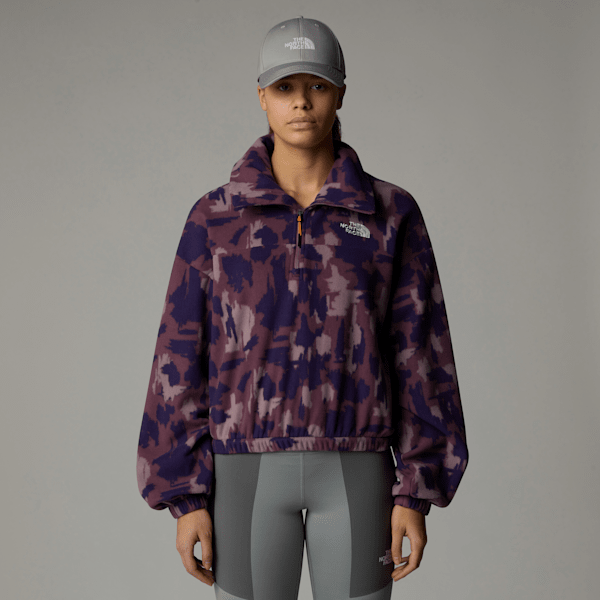 The North Face Mountain Athletics Fleece Mit 1/4-langem Rv Und Aufdruck Für Damen Midnight Mauve Painted Mountains Print...