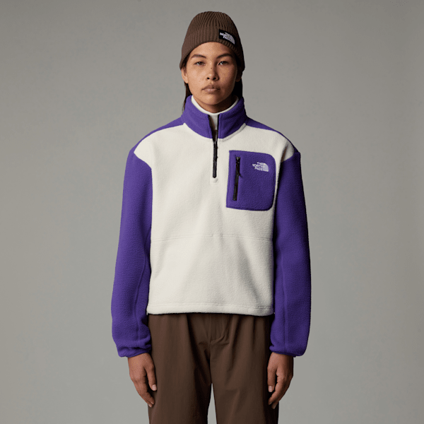 The North Face Yumiori Fleecejacke Mit 1/4-langem Rv Für Damen White Dune-peak Purple-tnf Black Größe M female