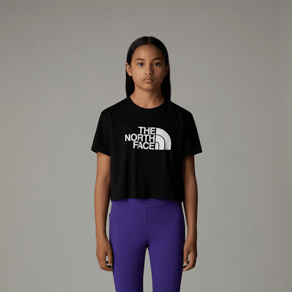 The North Face Easy Kurzgeschnittenes T-shirt Für Mädchen Tnf Black Größe S female