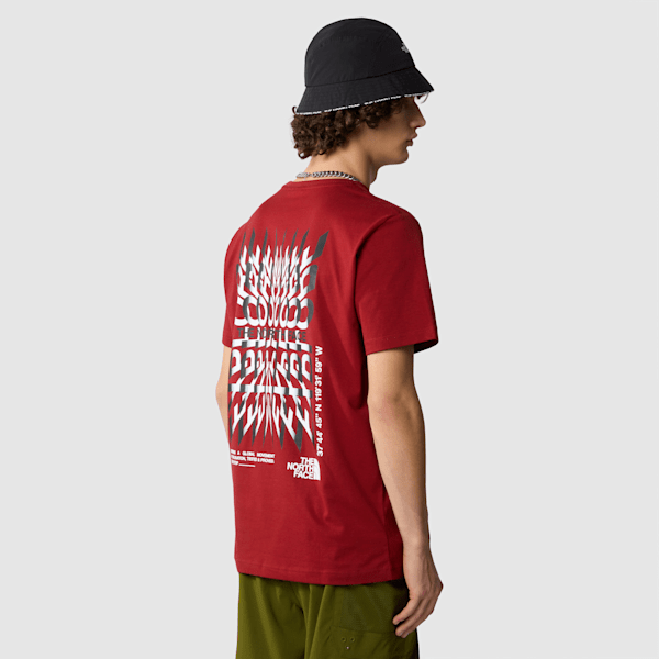 The North Face Coordinates T-shirt Für Herren Iron Red Größe XS male