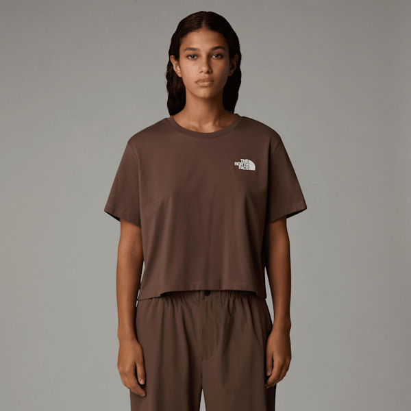 The North Face Simple Dome Kurzgeschnittenes T-shirt Für Damen Smokey Brown Größe S female