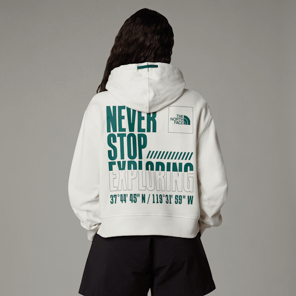 The North Face Coordinates Kurzgeschnittener Hoodie Für Damen White Dune Größe L female