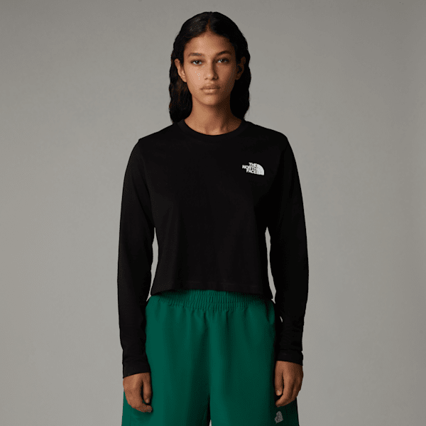 The North Face Simple Dome Kurzgeschnittenes Langarm-shirt Für Damen Tnf Black Größe S female