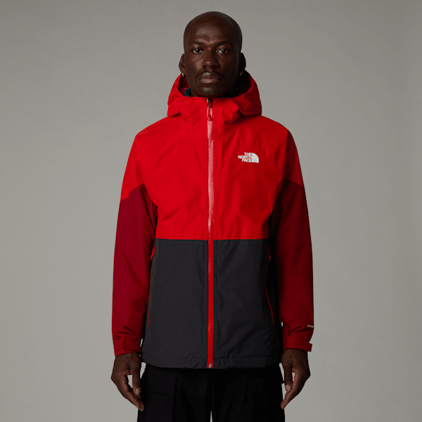 The North Face Lightning Zip-in Kompatibel Jacke Für Herren Asphalt Grey-high Risk Red-garnet Red Größe S male