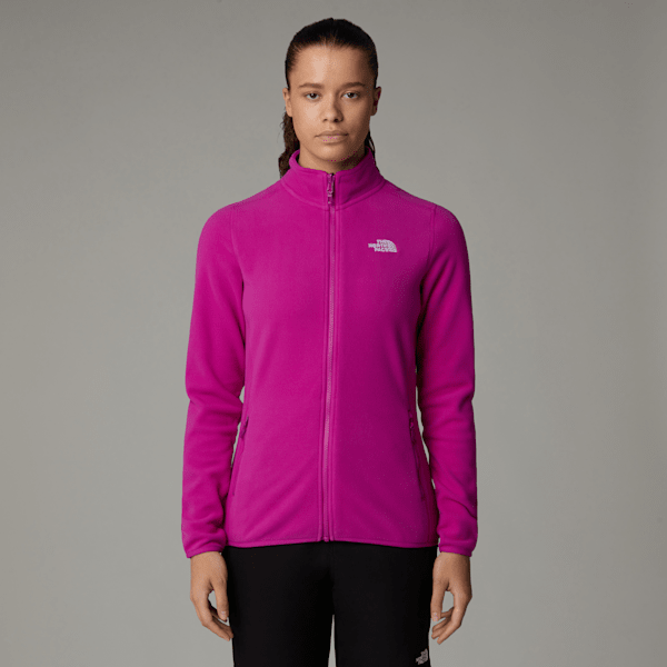 The North Face 100 Glacier Fleece Mit Durchgehendem Rv Für Damen Deep Mulberry Größe S female