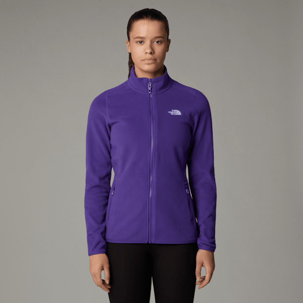 The North Face 100 Glacier Fleece Mit Durchgehendem Rv Für Damen Peak Purple Größe S female