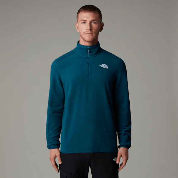 The North Face 100 Glacier Fleece Mit 1/4-langem Rv Für Herren Midnight Petrol Größe S male