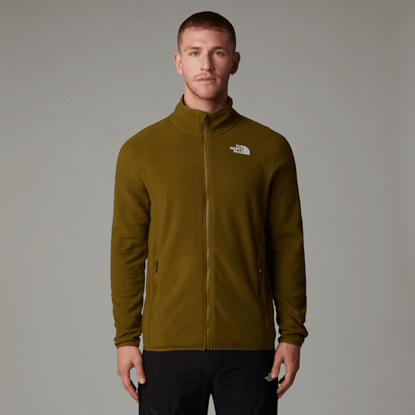 The North Face 100 Glacier Fleece Mit Durchgehendem Rv Für Herren Moss Green Größe XL male