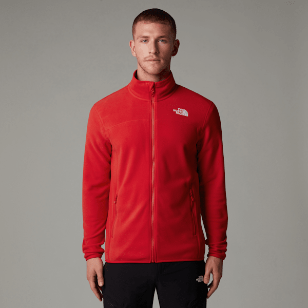 The North Face 100 Glacier Fleece Mit Durchgehendem Rv Für Herren High Risk Red Größe M male