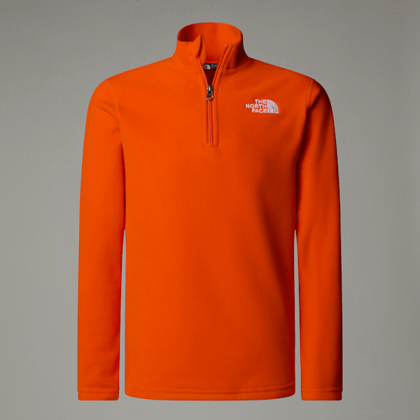 The North Face Glacier Fleece Mit 1/4-langem Rv Für Jugendliche Tnf Orange Größe L male