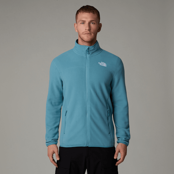 The North Face 100 Glacier Fleece Mit Durchgehendem Rv Für Herren Algae Blue Größe XS male