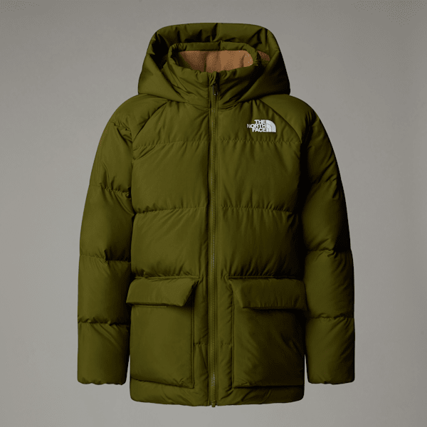 The North Face North Fleecegefütterter Kurzer Daunenparka Für Jugendliche Forest Olive Größe XXL male