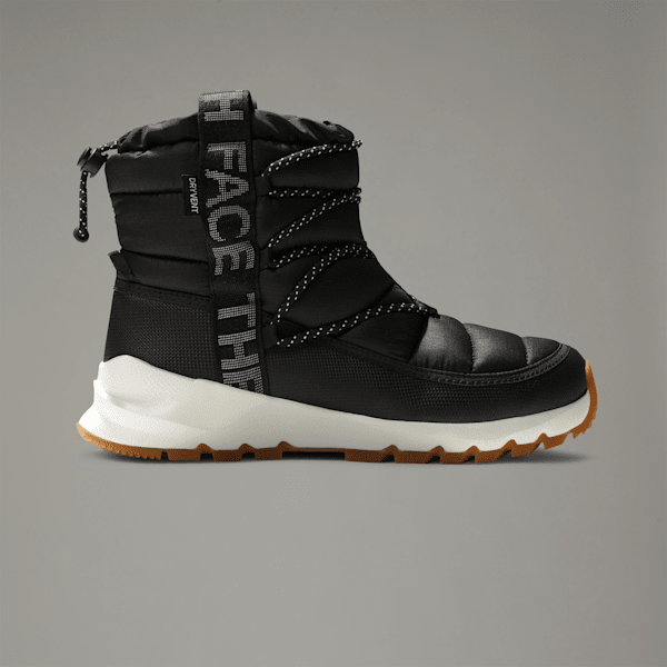 Black lace up snow boots best sale