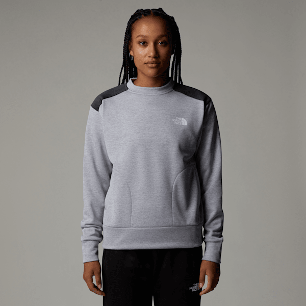 The North Face Reaxion Fleece Sweatshirt Für Damen Tnf Light Grey Heather-asphalt Grey Größe XL female