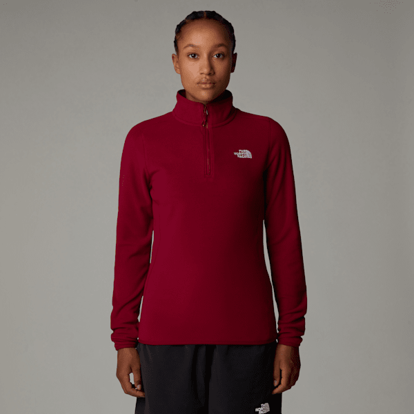 The North Face 100 Glacier Fleece Mit 1/4-langem Rv Für Damen Beetroot Größe XL female