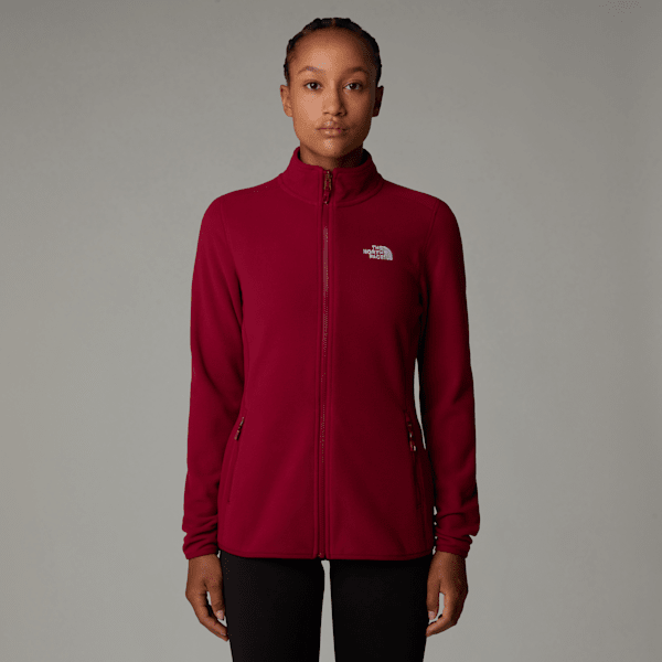 The North Face 100 Glacier Fleece Mit Durchgehendem Rv Für Damen Beetroot Größe S female