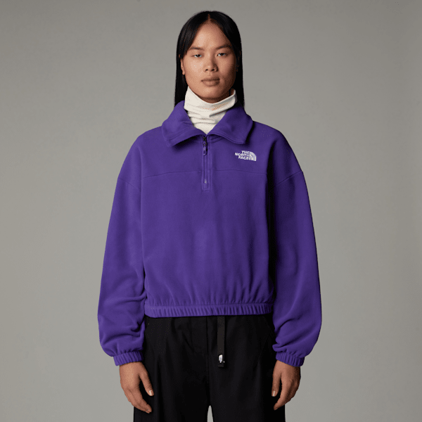 The North Face 100 Glacier Fleece Mit 1/2-langem Rv Für Damen Peak Purple Größe XL female