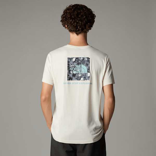 The North Face Redbox T-shirt Mit Grafik Für Herren White Dune-tnf Black Liquid Print Größe XL male