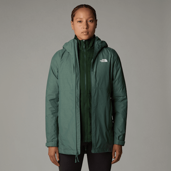 The North Face Hikesteller Triclimate Jacke Für Damen Dark Sage White Heather-pine Needle-npf Größe L female