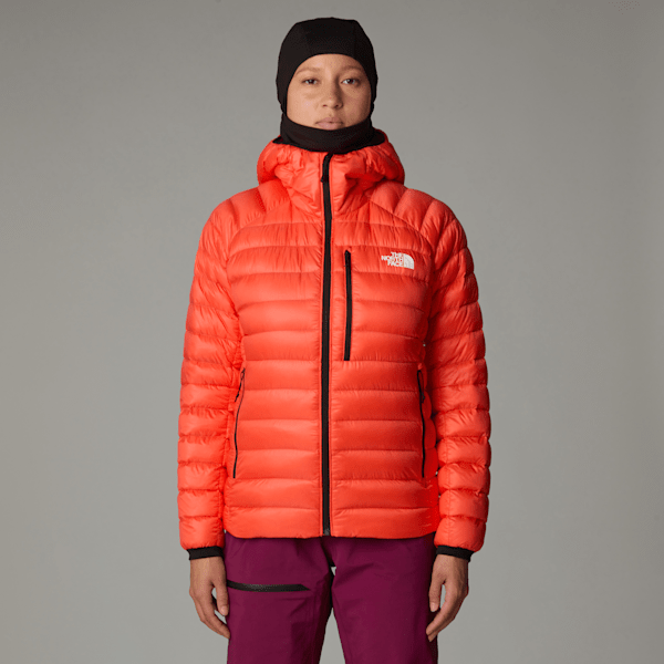 The North Face Summit Breithorn Daunenjacke Mit Kapuze Für Damen Radiant Orange Größe M female