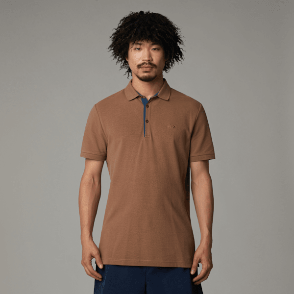 The North Face Premium Schmal Geschnittenes Poloshirt Für Herren Latte Größe S male