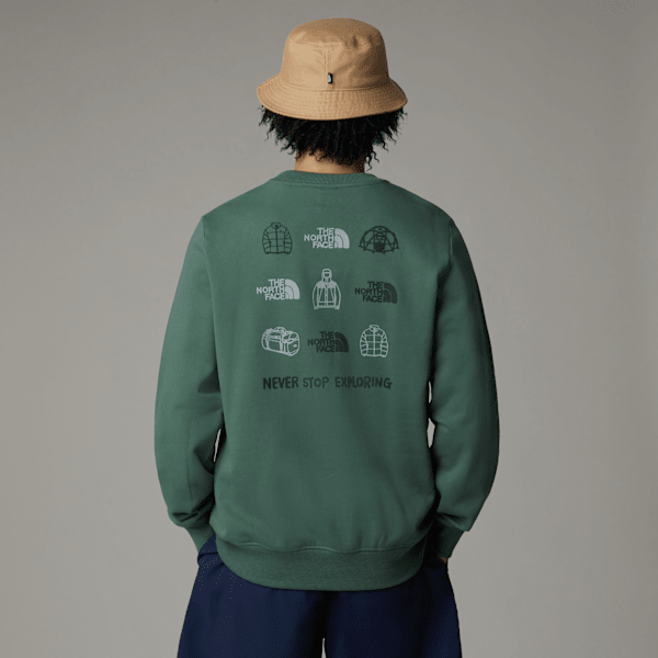 The North Face Outdoor Graphic Sweatshirt Für Herren Duck Green Größe XS male