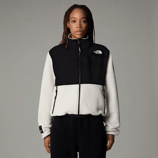 The North Face Retro Denali Jacke Für Damen White Dune-tnf Black Tnf Tiger Stripe Print Größe XL female