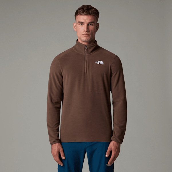 The North Face 100 Glacier Fleece Mit 1/4-langem Rv Für Herren Smokey Brown Größe M male