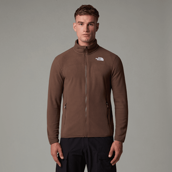 The North Face 100 Glacier Fleece Mit Durchgehendem Rv Für Herren Smokey Brown Größe XXL male