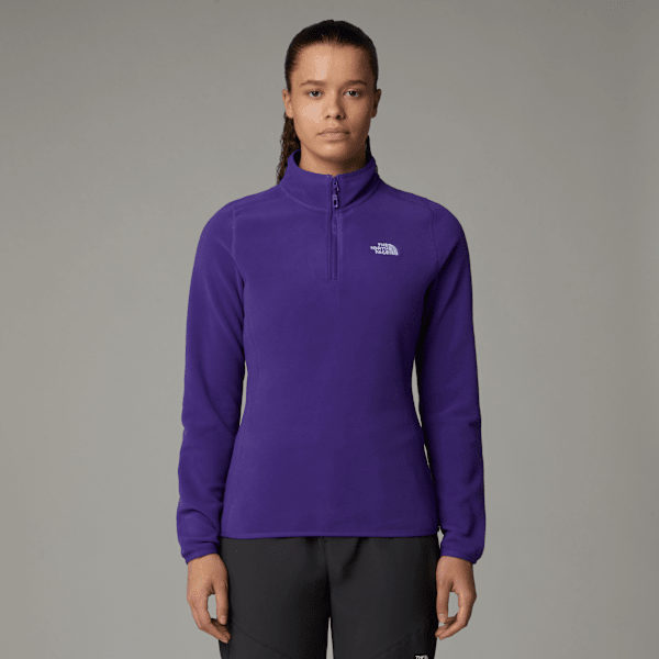 The North Face 100 Glacier Fleece Mit 1/4-langem Rv Für Damen Peak Purple Größe L female