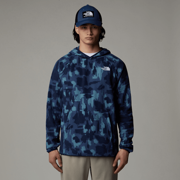 The North Face Mountain Athletics Kapuzenfleece Mit Aufdruck Für Herren Summit Navy Painted Mountains Print Größe M male